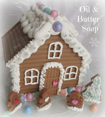 gingerbread house made of soap