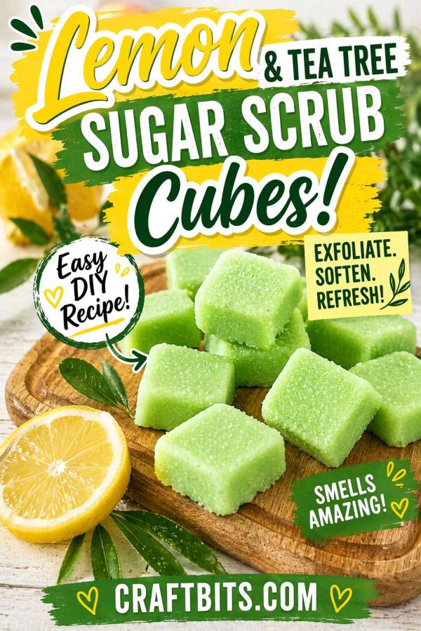 Lemon and Tea Tree Exfoliating Sugar Scrub Cubes